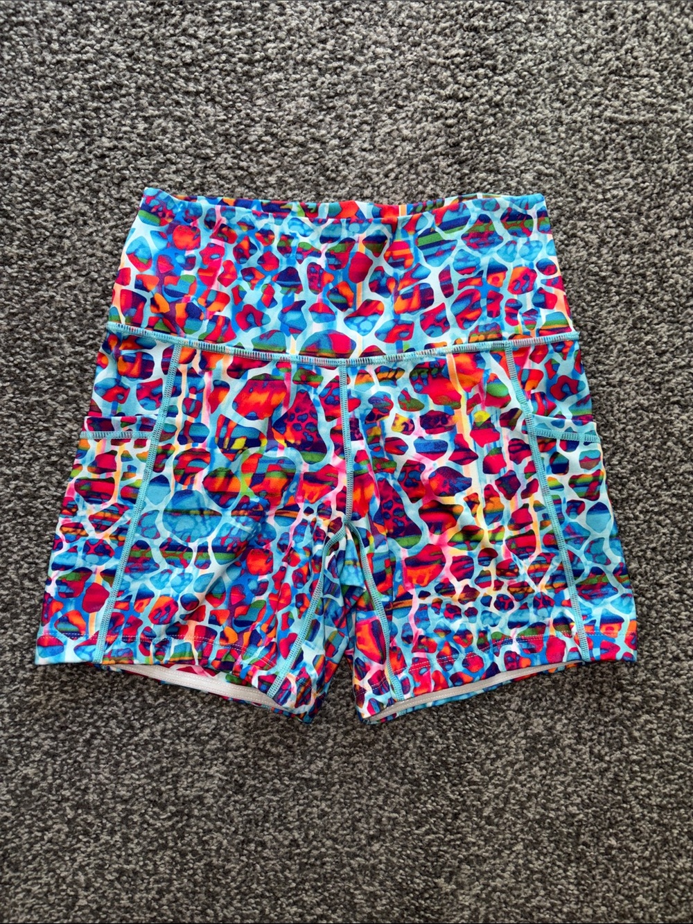 CVG Constantly Varied Gear Athletic Gym Shorts Exotic Leopard Print Size XS